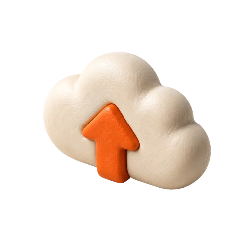 Nuage et flèche représentant la mise en ligne de la fiche