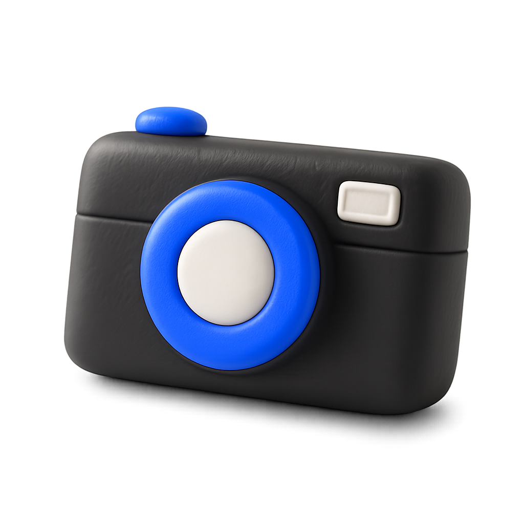 Appareil photo représentant le shooting sur place